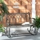 preview thumbnail 1 of 41, SAFAVIEH Ressi Victorian Scroll Iron Outdoor Rocking Bench. - 43 in. W x 33 in. D x 37 in. H Black