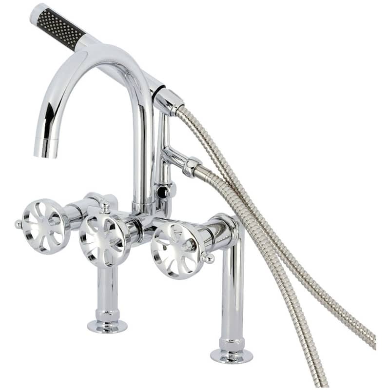 Kingston Brass AE810.RX Belknap Deck Mounted Tub Filler with Built-In - Polished Chrome