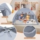preview thumbnail 13 of 28, Gymax Twin Full Size Bed Tent w/2 Windows Flags for Boys & Girls Aged