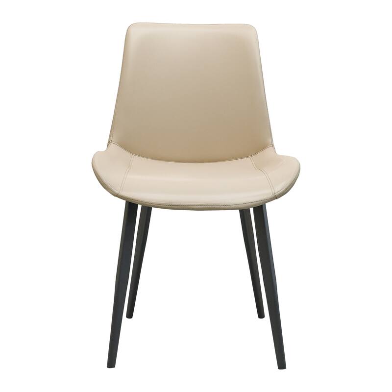 PU Leather Dining Chair with Metal Legs, Modern Upholstered Chair Set of 2 for Kitchen, Restaurant, Living, Meeting Room