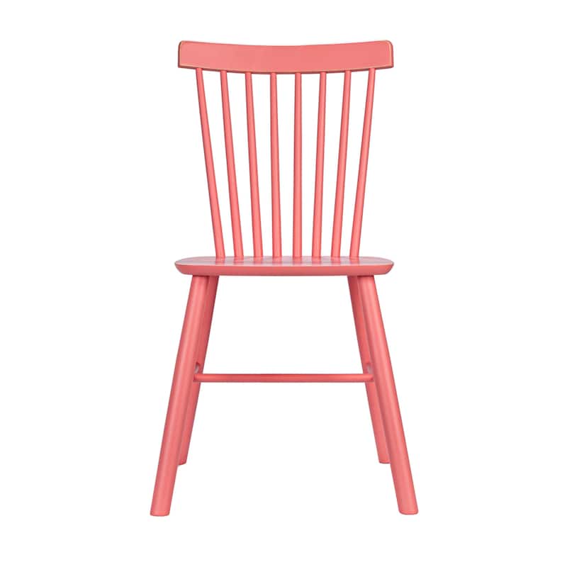 Rubberwood Dining Chairs with Slatted Back - 19.5"L x 19.5"W x 36.0"H