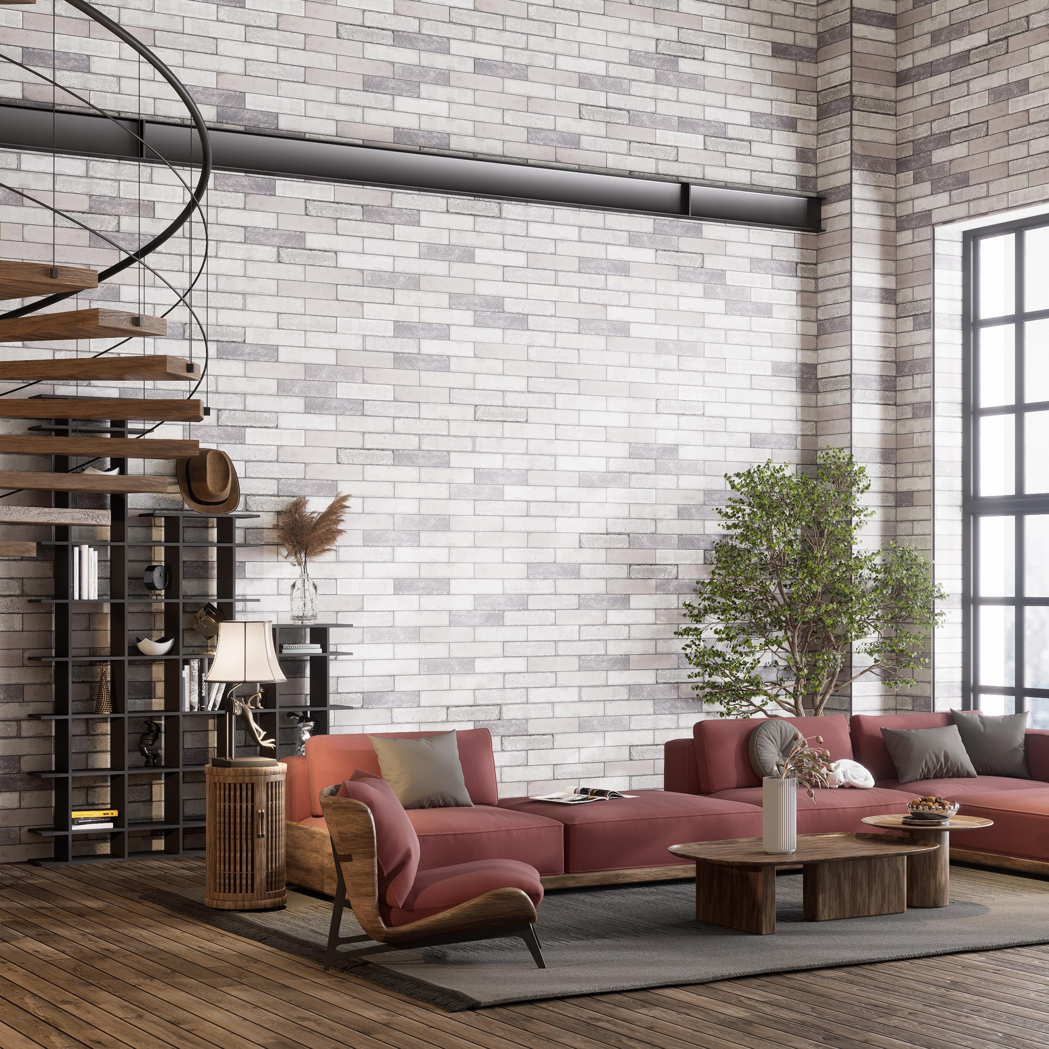 Merola Tile Brickyard White 3" x 11-3/4" Italian Porcelain Floor and Wall Tile
