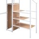 preview thumbnail 23 of 40, Twin Size Metal Loft Bed with Desk and Metal Grid, Stylish Metal Frame Bed with Lateral Storage Ladder and Wardrobe