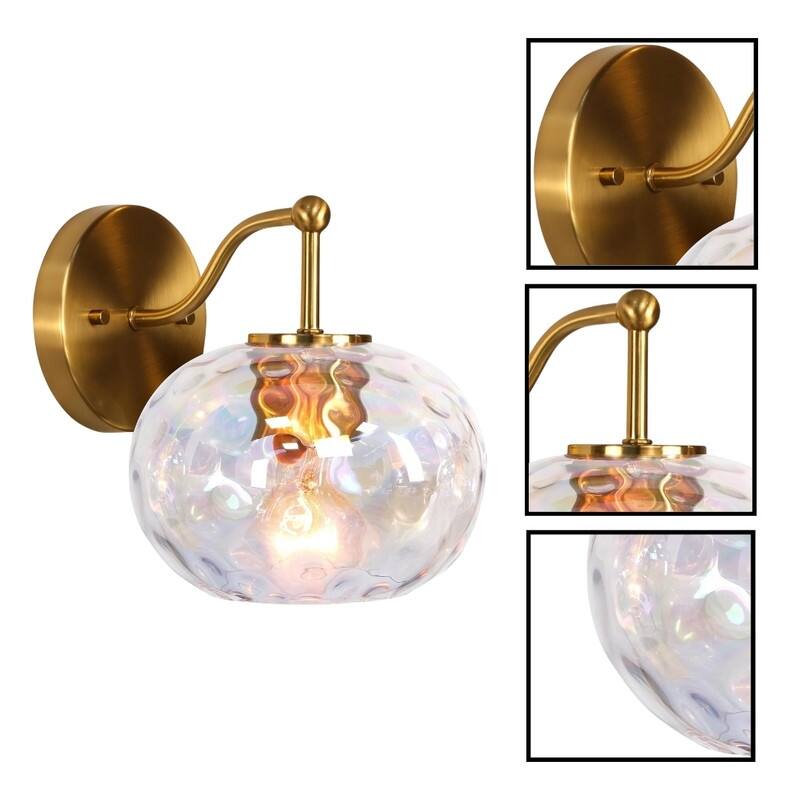1 light wall lamp gold, stained glass wall sconce glass bathroom wall lighting