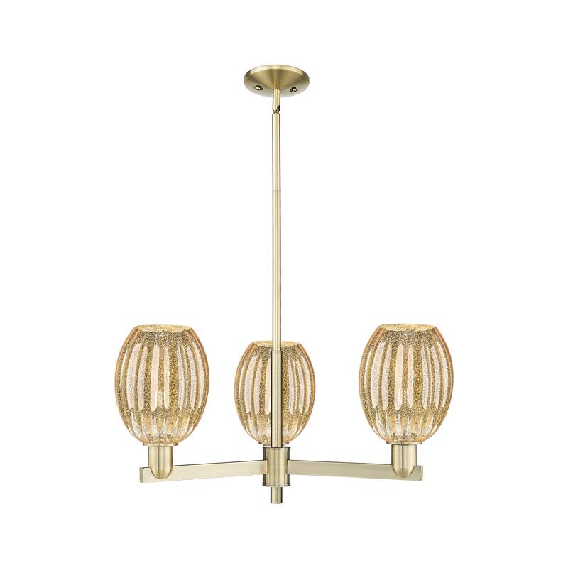 Innovations Lighting Downtown Urban - Preston - 3 Light 18" Bell Shade Stem Hung Chandelier