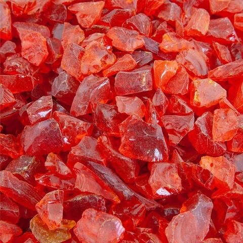 Crushed Fire Glass for Indoor and Outdoor Firepits/places (10 lbs.)