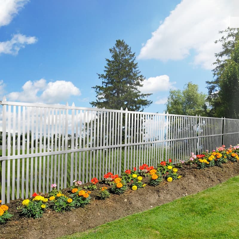 Garden Outdoor Fence Panel Decorative Vinyl Picket Fence No Dig Fencing for Yard Patio