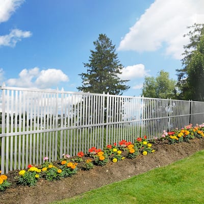 Garden Outdoor Fence Panel Decorative Vinyl Picket Fence No Dig Fencing for Yard Patio