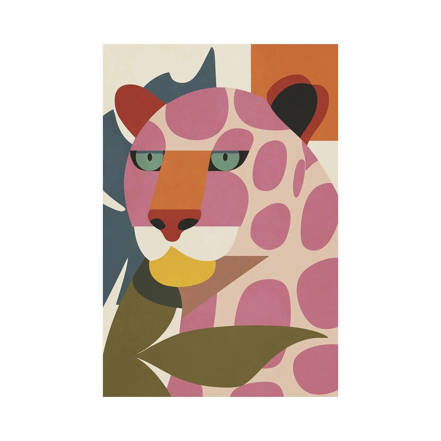 "Abstract Cheetah Portrait II" by Gaite Canvas Print