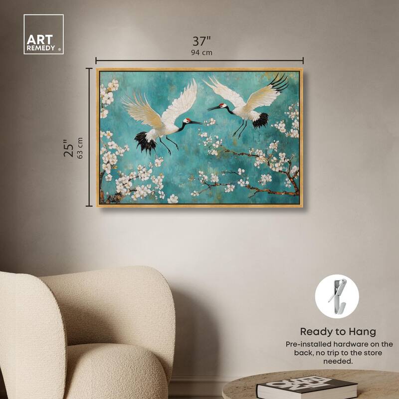 Gentle Tiger Nap Canvas Elegant Birds by Art Remedy