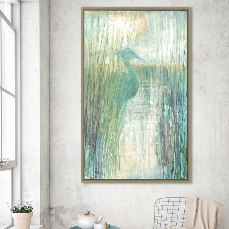 "Morning Egret I" by Ruane Manning Print on Floating Canvas