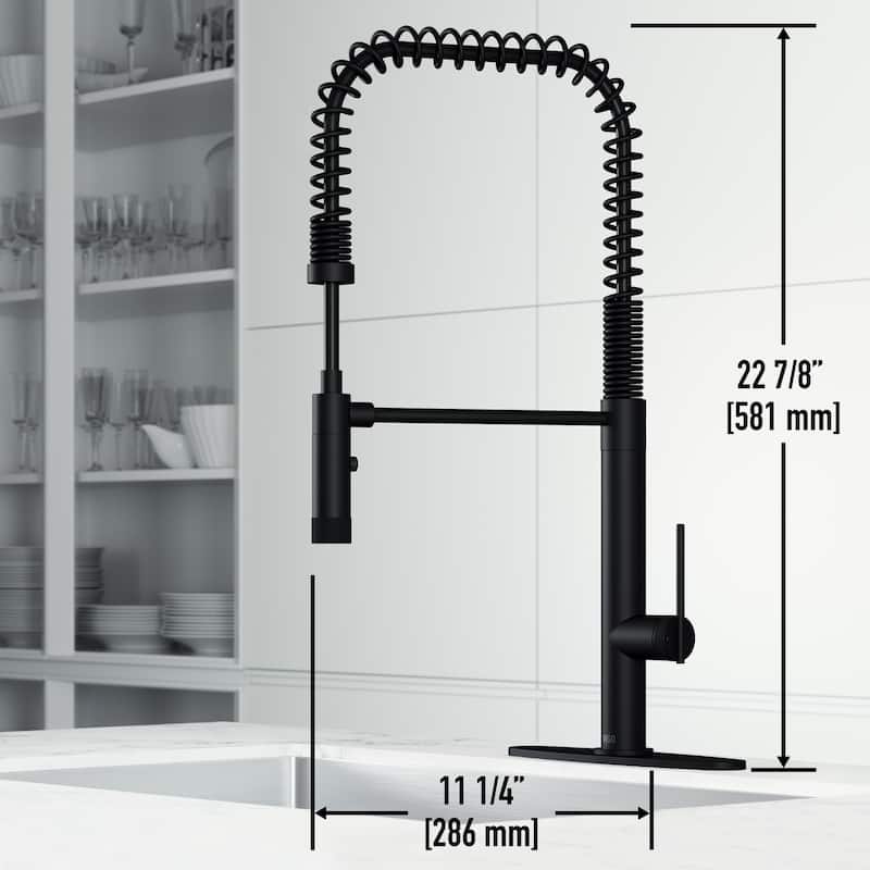 VIGO Sterling 23" H Single Handle Pull-Down Sprayer Kitchen Faucet