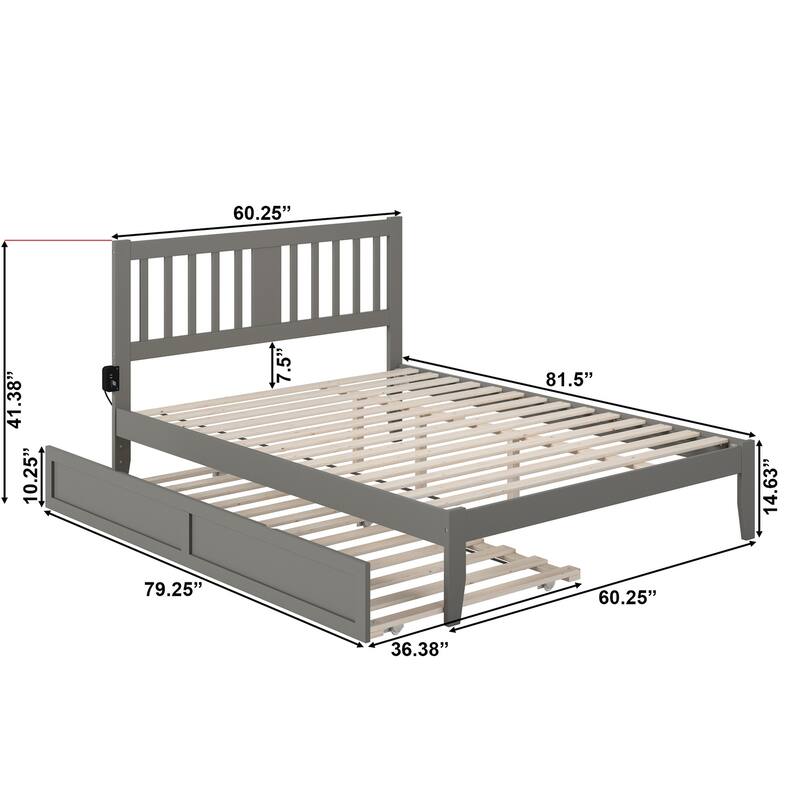 Tahoe Bed with USB Turbo Charger and Twin XL Trundle