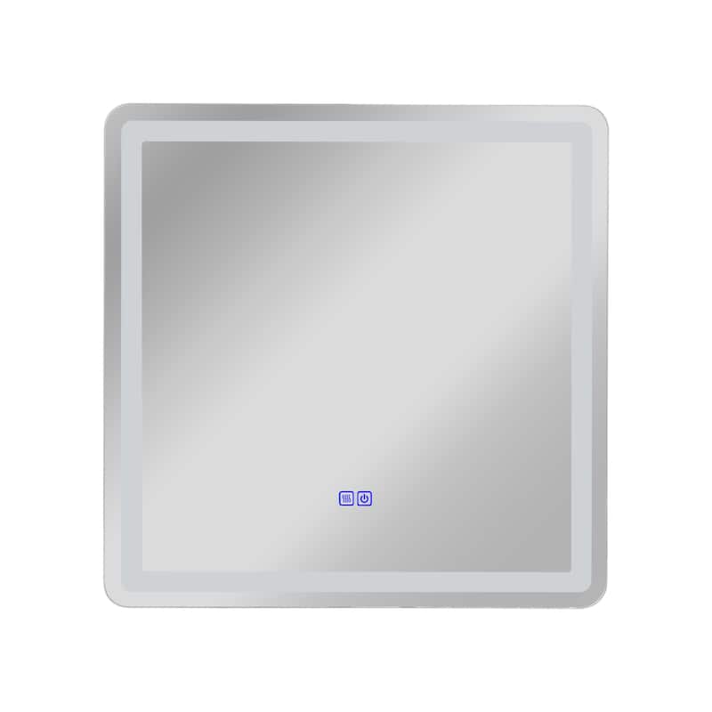 Frameless Wall Mounted LED Bathroom Mirror - Colorless