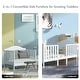 preview thumbnail 5 of 17, Gymax 2-in-1 Convertible Toddler Bed Kids Wooden Bedroom Furniture w/
