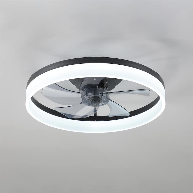 Lights Ceiling Fan with Dimmable LED - Black White