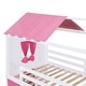 preview thumbnail 27 of 28, [Impression & Beautiful] Twin Size Bunk Wood House Bed with Elegant Windows, Sills and Tent