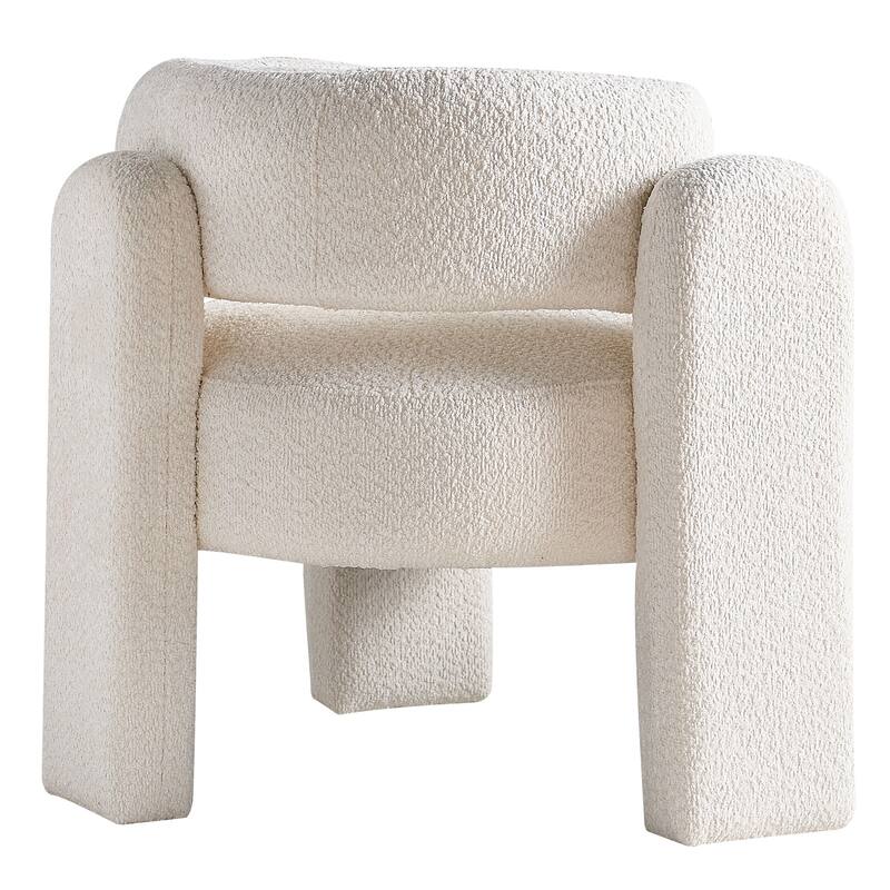 34.65" Wide Boucle Upholstery Accent Chair