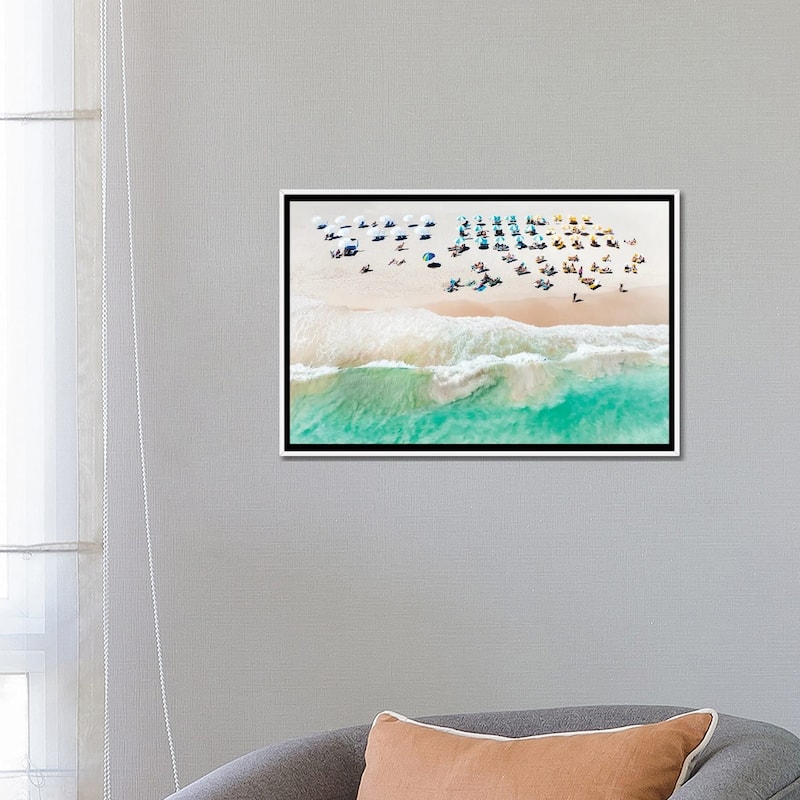 iCanvas "Life Is A Beach In Miami Beach Florida" by Susanne Kremer Framed Canvas Print