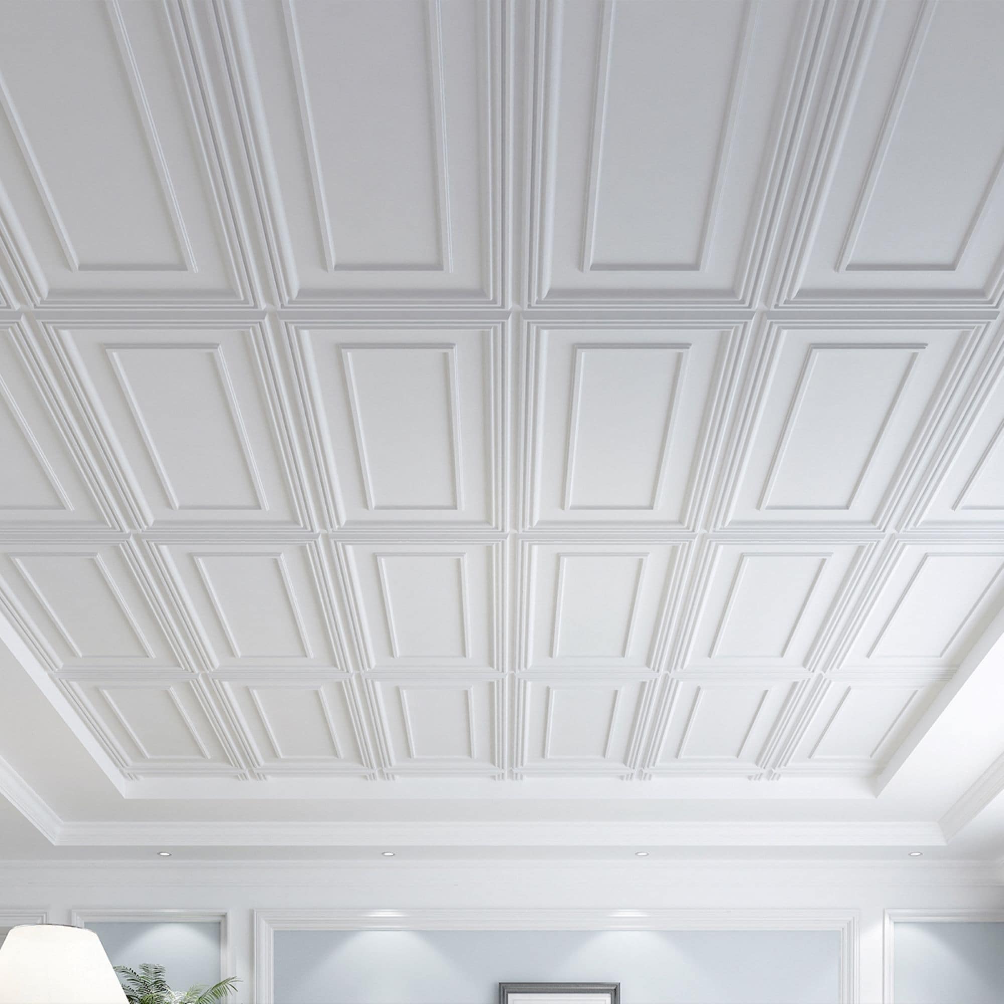 Art3d 3D PVC Drop Ceiling Tiles, 3D Wall Panels, 2x4 ft. - Picture 11 of 15