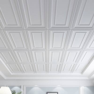Art3d White Drop Ceiling Tiles, 2x4 ft. (12-Pack)