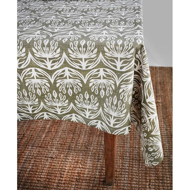 French Home Botanical 59" x 118" Tablecloth - Sage