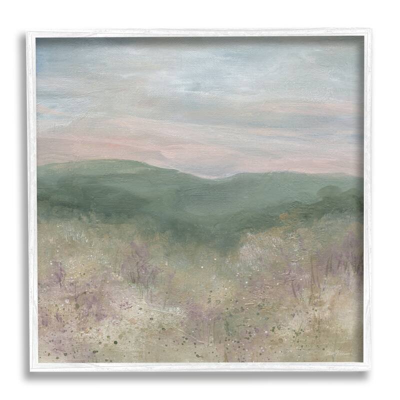 Stupell Mysterious Mountain Nature Abstract Forest Tree Tops Framed Wall Art, Design by Carol Robinson - 17 x 17 - White