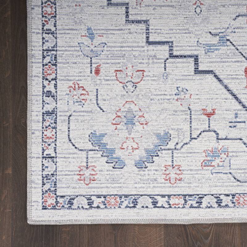 Power Loomed Floral Traditional Area Rug - 72' X '48' X '0.28