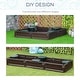 preview thumbnail 4 of 6, Outsunny Shape-Shifting Reconfigurable Kids Sandbox with Cover, Plastic Sandbox Backyard Toy Outdoor Activity, Brown