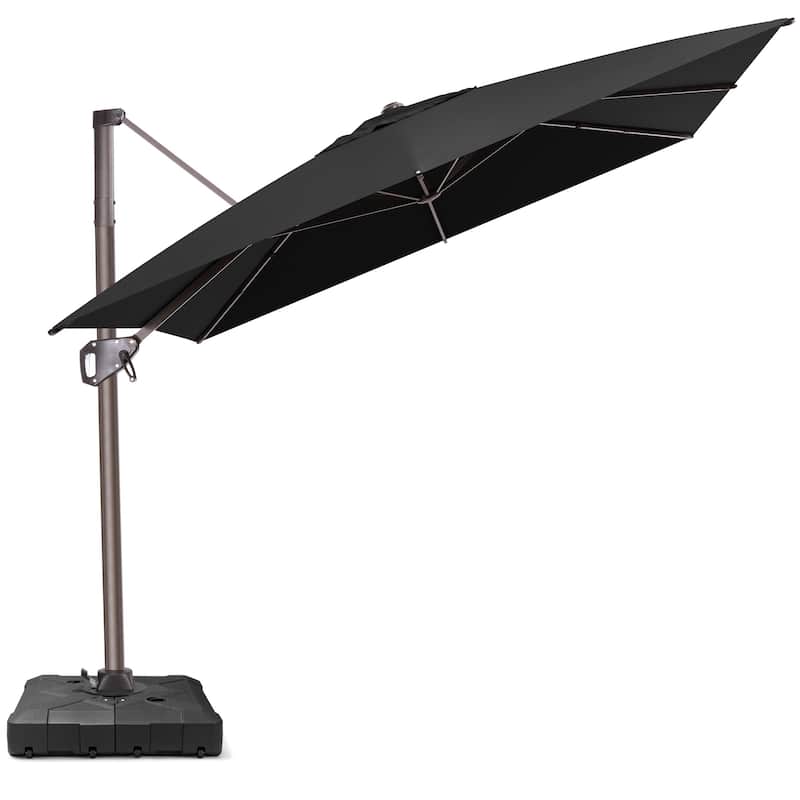 11 x 9 FT Outdoor Patio Offset Cantilever Umbrella with Base