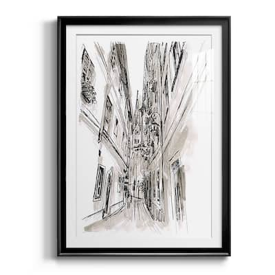 Europe Street Sketches III Premium Framed Print - Ready to Hang
