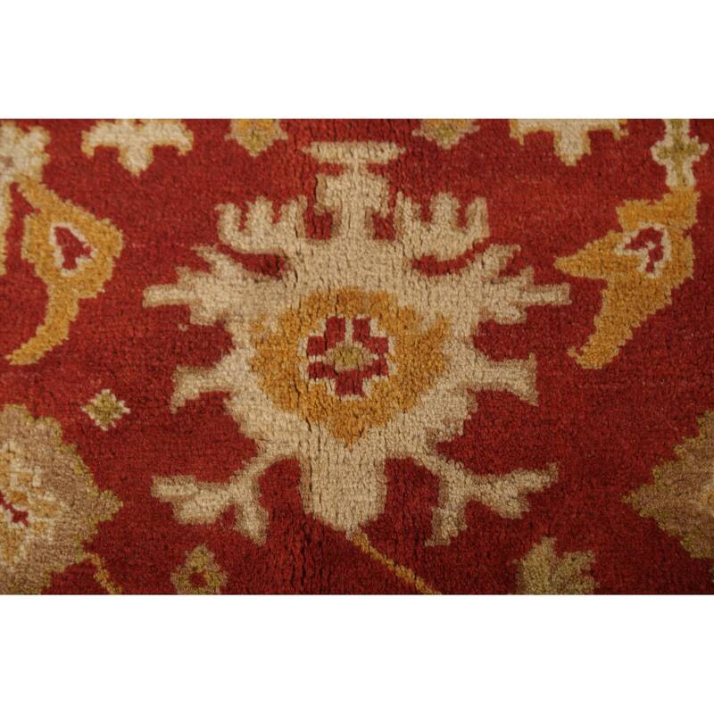 All-Over Agra Indian Area Rug Handmade Wool Carpet - 6'0"x 9'2"