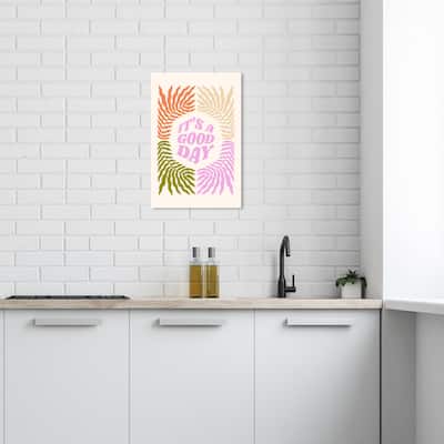 Wynwood Studio Canvas Typography and Quotes Its a Good Day Purple Modern & Contemporary Wall Art Canvas Print