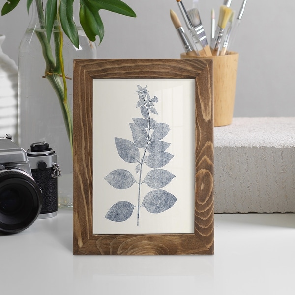 Navy Botanicals IX -Framed Print w/glass-Cherry Red - Bed Bath