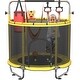 preview thumbnail 35 of 39, Kids Trampoline, Adjustable Toddler Trampoline with Safety Enclosure yellow