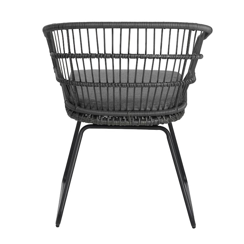 Outdoor Chair Set of 2 with Water-Resistant Cushions