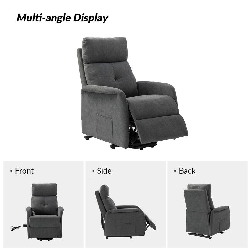 Elisa Power Remote Lift Assist Recliner Set Of 2 with Metal Base