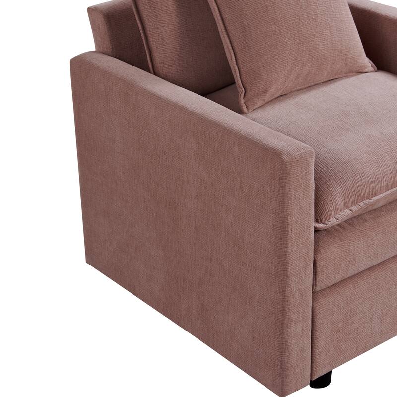 33.07" Upholstered Arm Chair with Solid Wood Frame