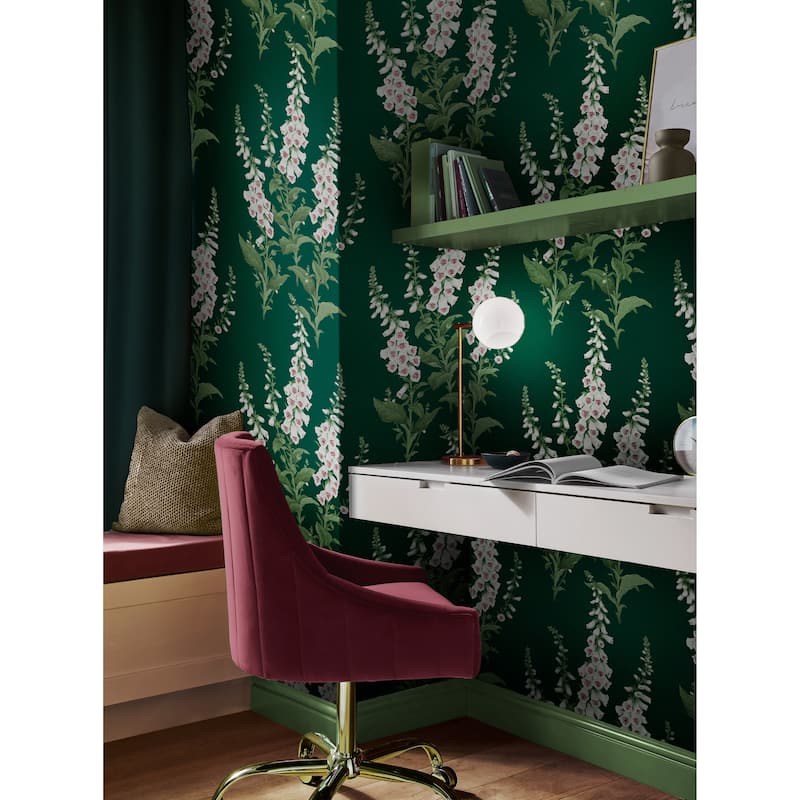 Graham & Brown Foxglove Emerald Wallpaper