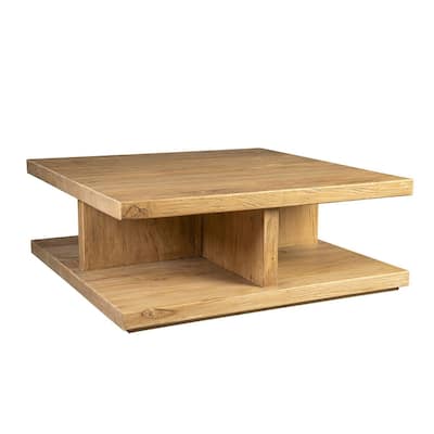 Bridges Reclaimed Elm Coffee Table, Brown