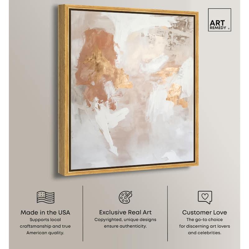 Gold-Trimmed Rose Quartz II Canvas by Art Remedy