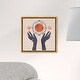 preview thumbnail 41 of 62, Alchemy, Boho Sun and Moons Modern Blue Canvas Wall Art Print for Bedroom