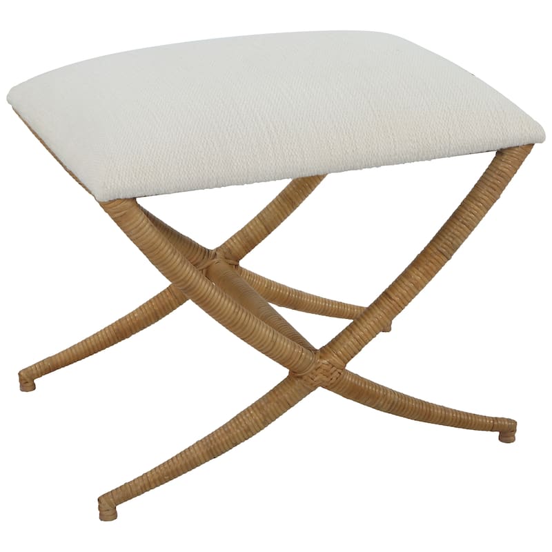 Uttermost Expedition White Fabric Small Bench - 23.5 W X 19.25 H X 15.75 D (in)