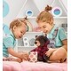 preview thumbnail 5 of 5, DolliBu Plush Black Bear and Brown Bear with Red Plaid Hoodie - 10Lx8Wx9H inches