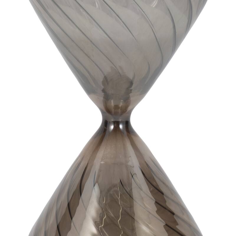 Modern Glass Hourglass Sculpture - Home Decor