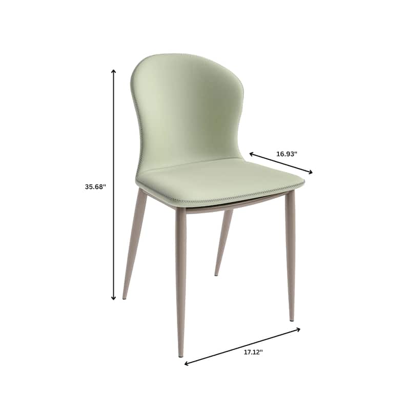 Upholstered Dining Chair in Fabric with Iron Legs Mosaic Series Set of 2
