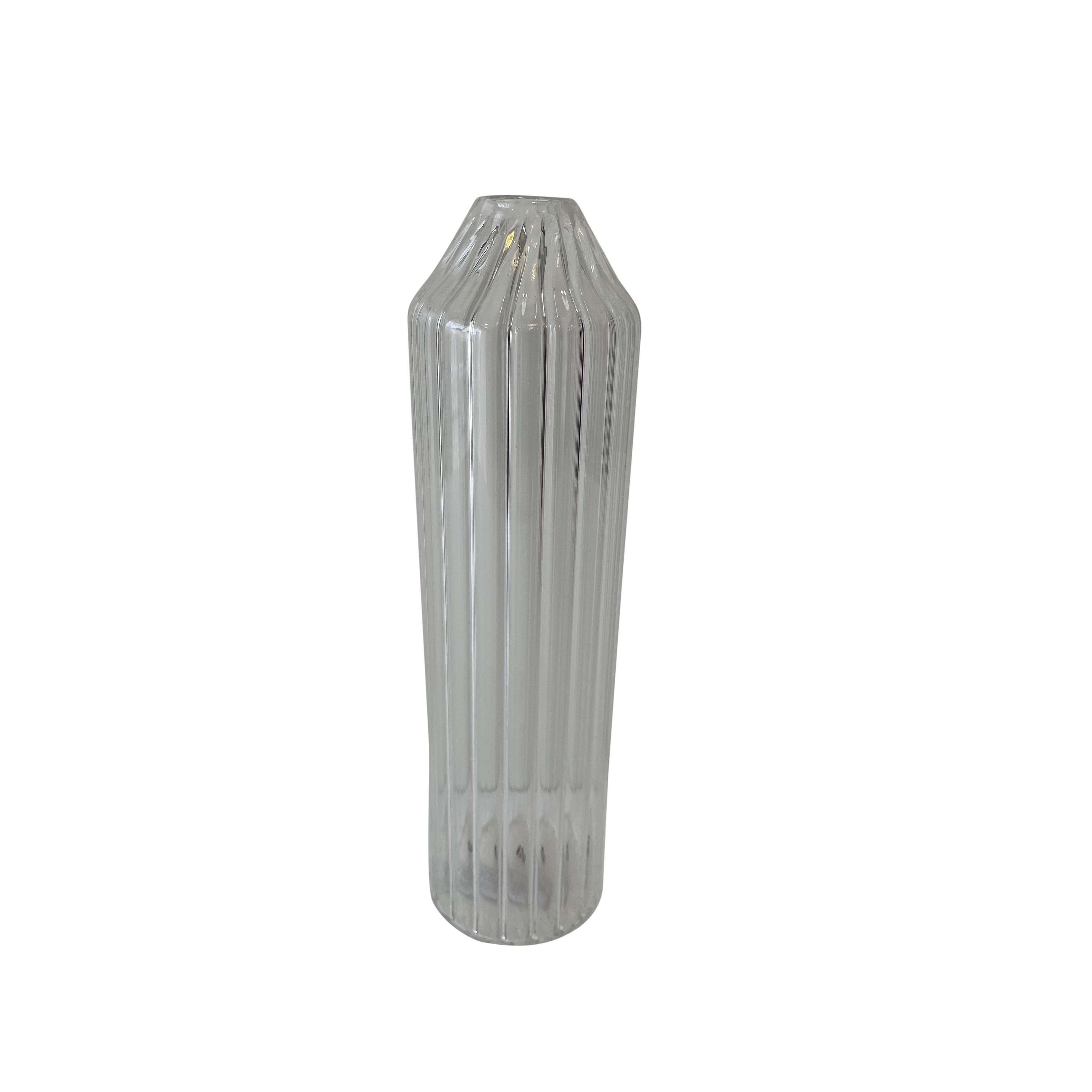 Decorative Clear Glass Bottle/Vase Dia 2.75