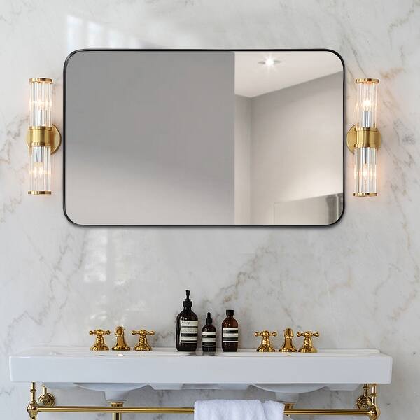 Shop 32 X20 Wall Mounted Rectangle Mirror Metal Frame Bathroom
