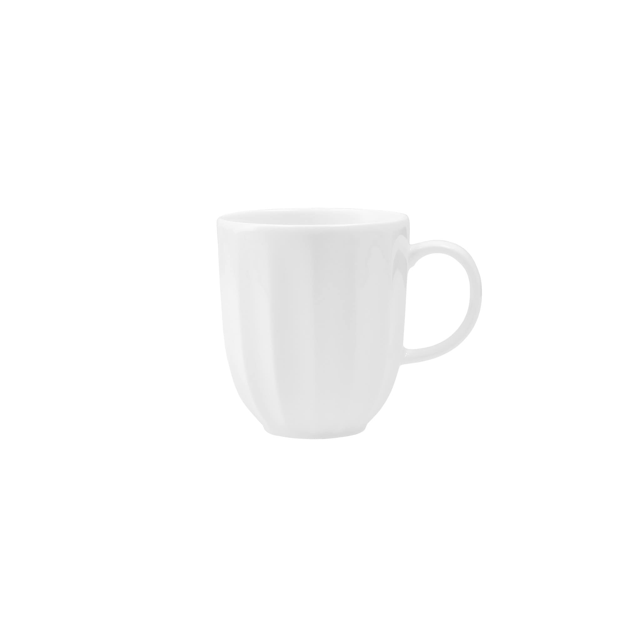 Fortessa Bloom Bone China, 11.75 Oz. Mug (Set of 4), White - 11.7 oz Bowl