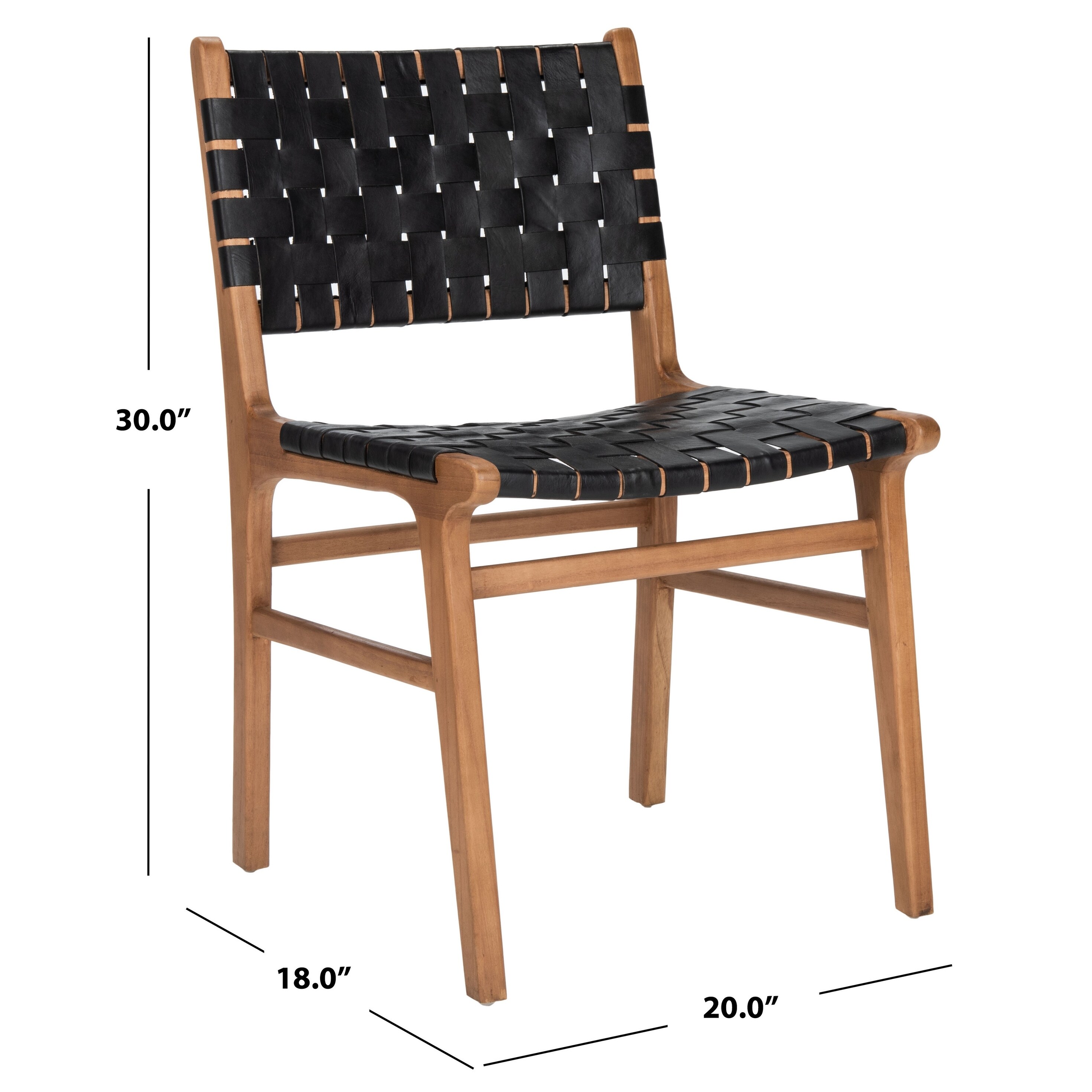 Safavieh Taika Leather Dining Chair Black On Sale Overstock 26517472